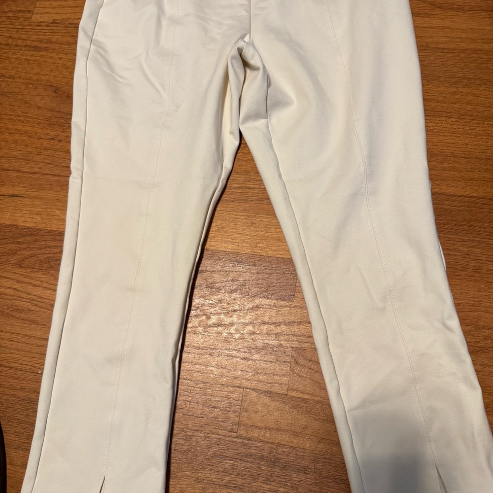 Soft Surroundings Cream Straight Leg Pants